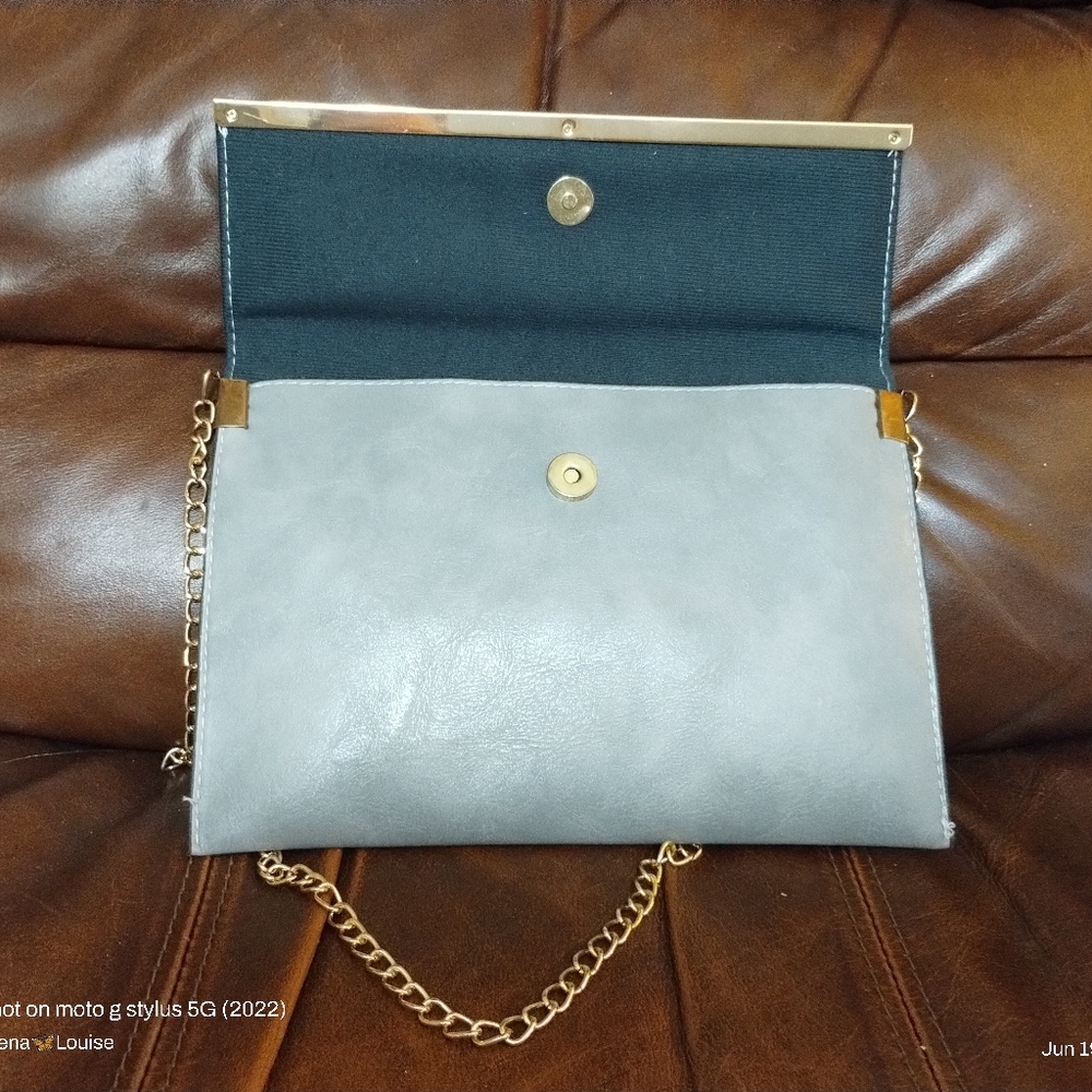 Grey Clutch Purse